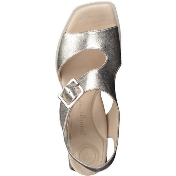 Paul Green Patent Tanya Slingback Sandal in Gold Patent Size 4.5 / US 7 - Picture 2 of 14